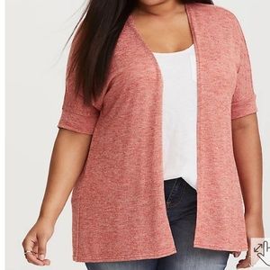 Torrid rust orange short sleeve cardigan